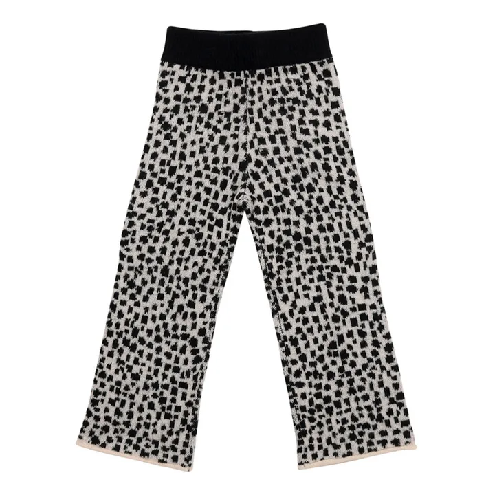 Pantalón de punto Leopard de lana de alpaca | Crudo- Imagen del producto n°0