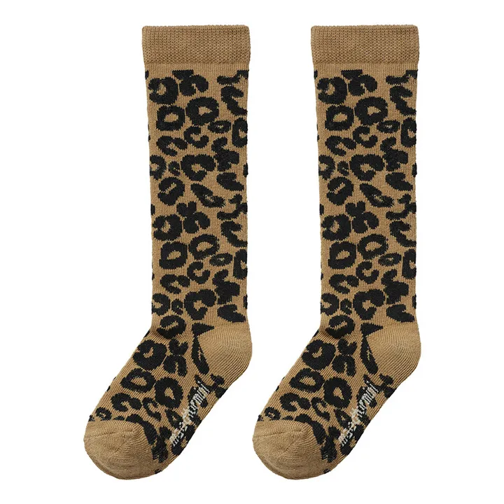 Socken Leopard aus Bio-Baumwolle | Braun- Produktbild Nr. 0