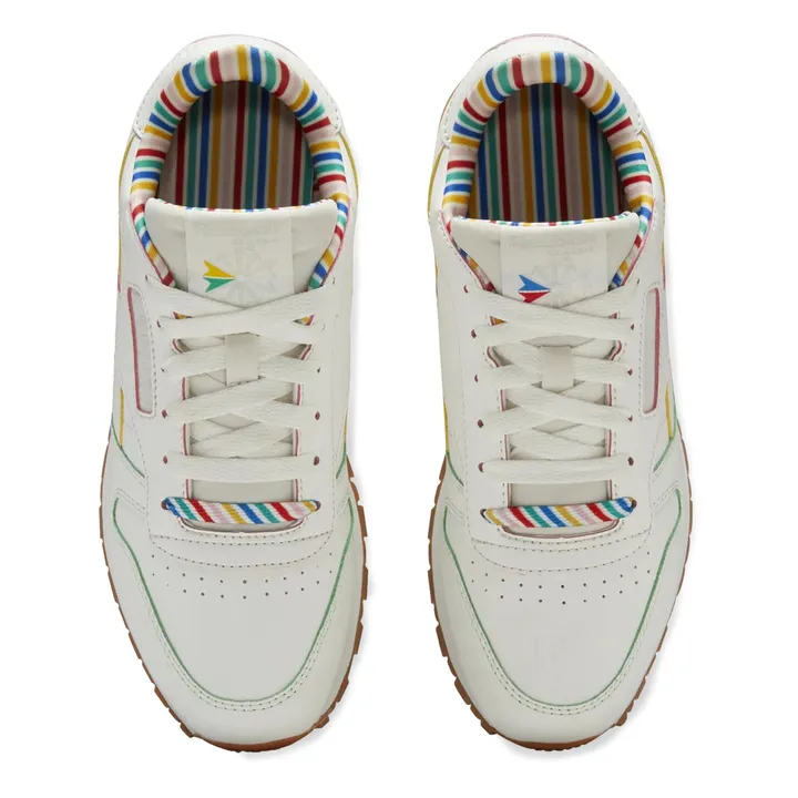 Sneakers aus Leder Candy Stripes | Weiß- Produktbild Nr. 2