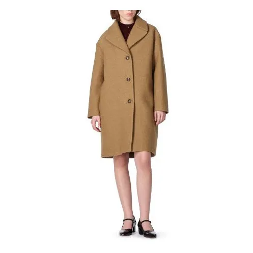 Manteau Ninh Drap de Laine Bouclette Camel Smallable