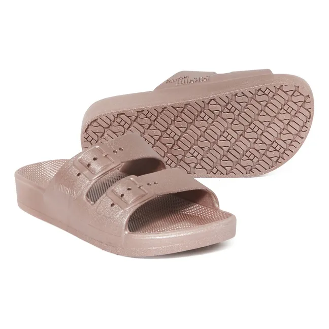 Metallic sandals | Pink