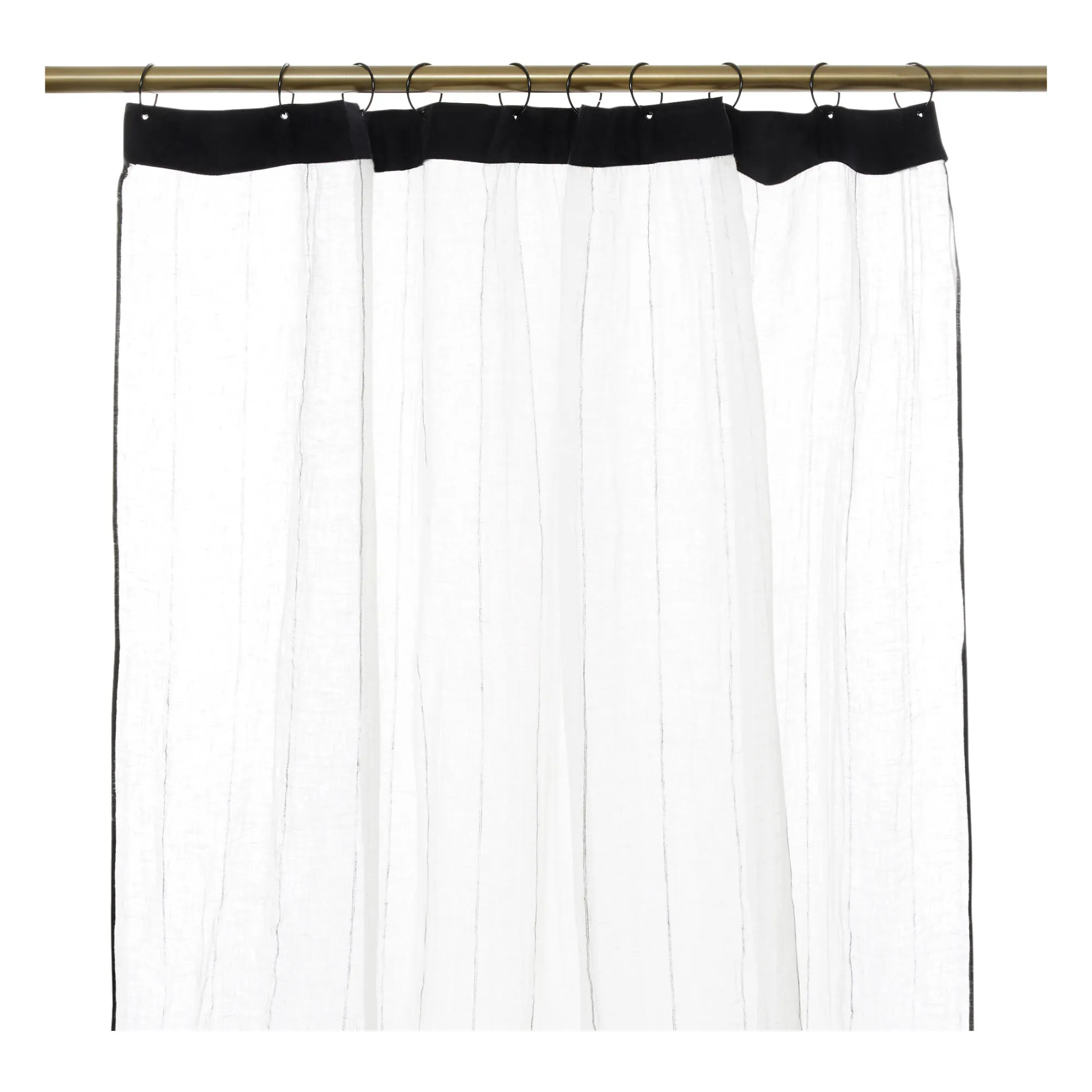 Haomy White Calvi Linen Curtains