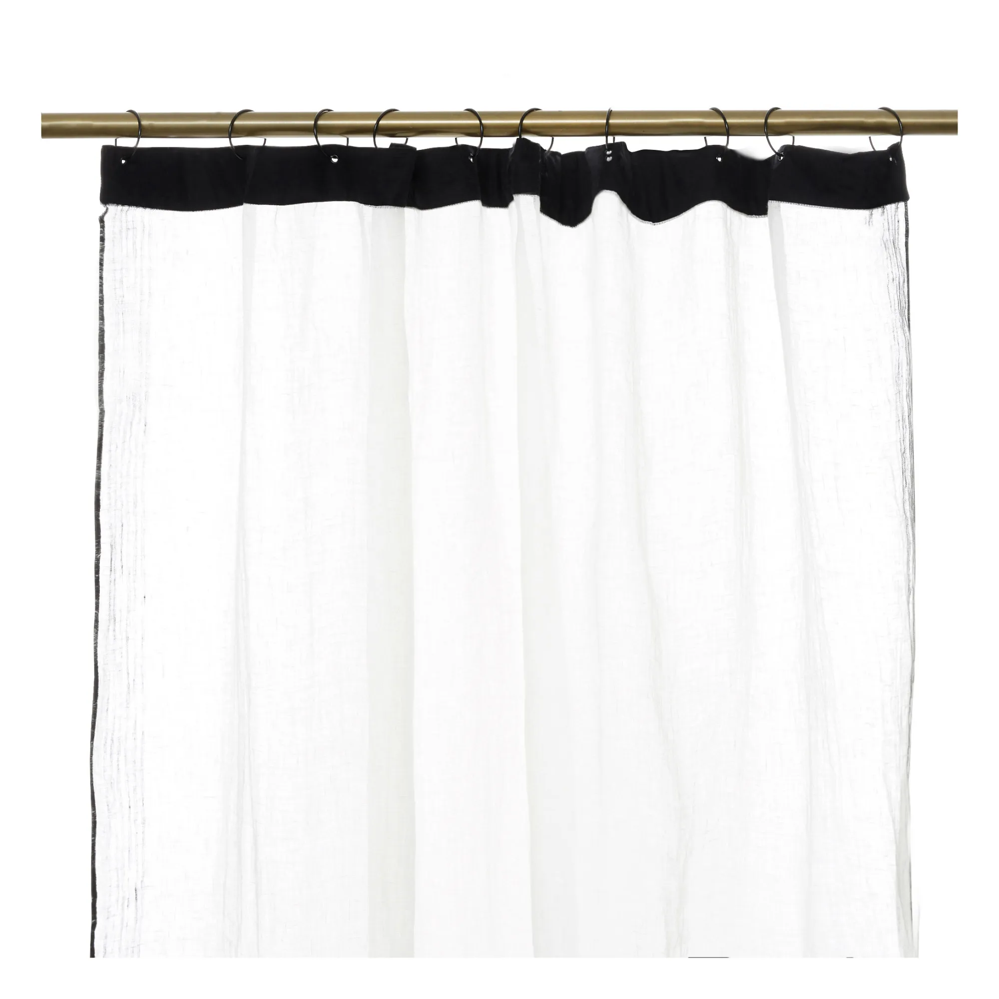 Haomy White Lazzo Linen Curtains