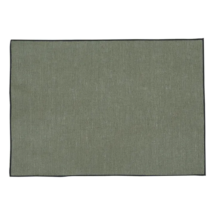 Borgo Coated Linen Placement | Khaki- Product image n°0