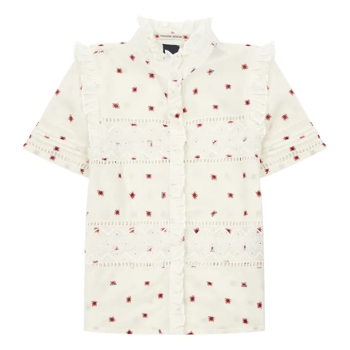 Embroidered Blouse | White- Product image n°0