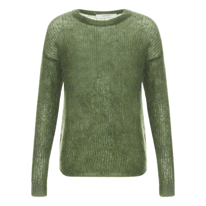 Jersey Liz de lana de Mohair | Verde oliva- Imagen del producto n°0