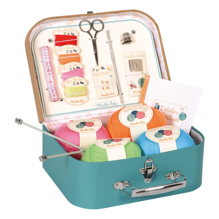 Valise couture - Set de 21 accessoires | Bleu- Image produit n°0