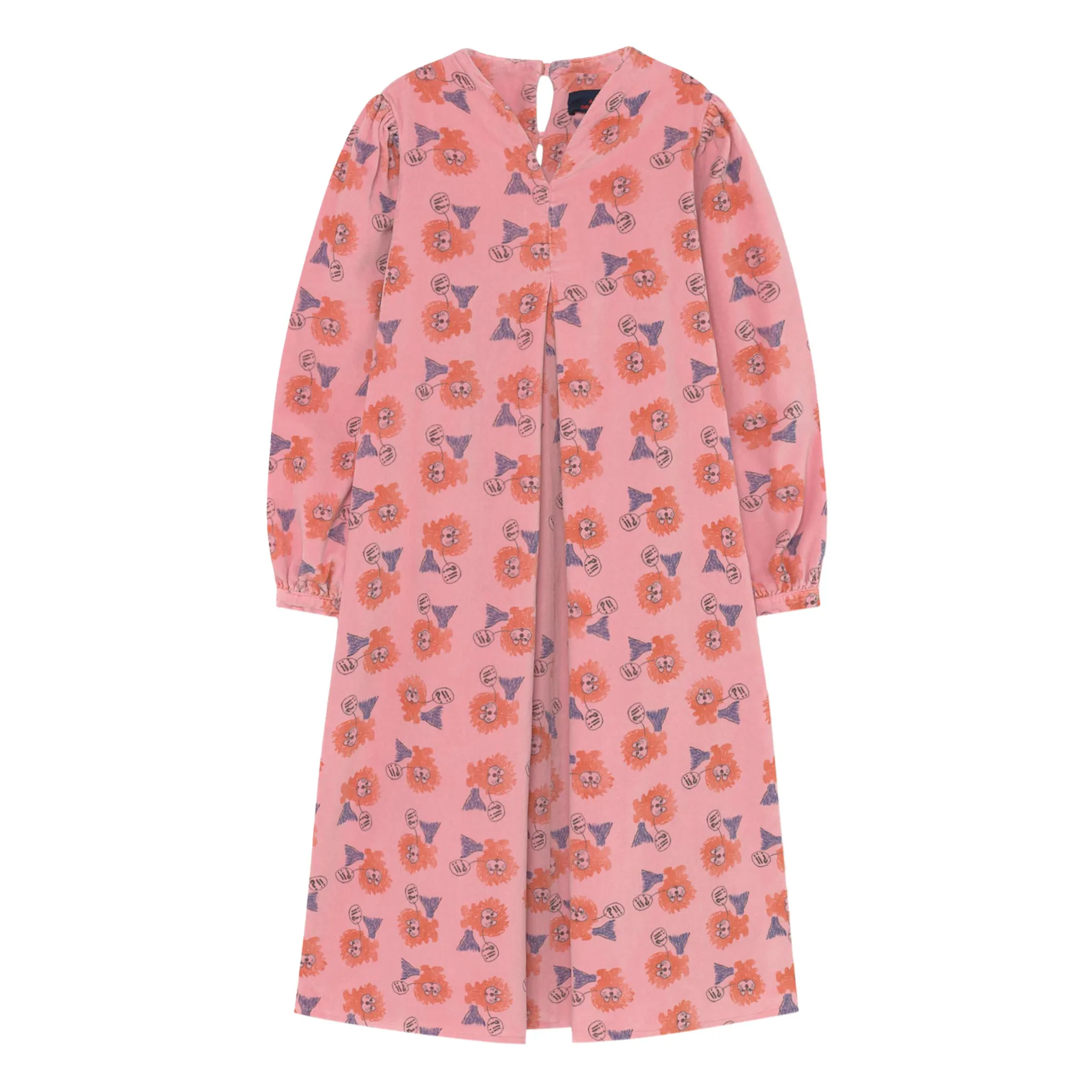 The Animals Observatory Pink Giraffe Velour Dress