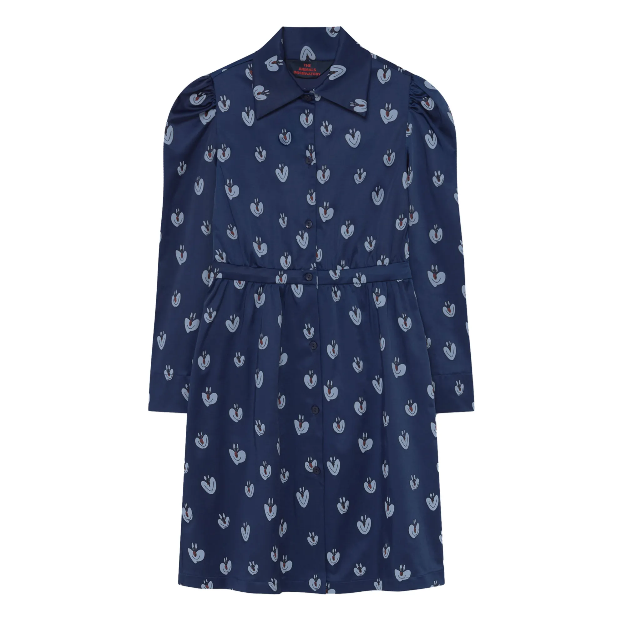 The Animals Observatory Navy Blue Dolphin Satin Dress