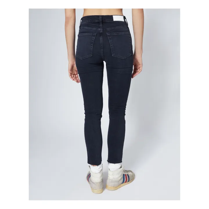 High Rise Ankle Crop Slim Leg Jeans | Faded Black- Product image n°4