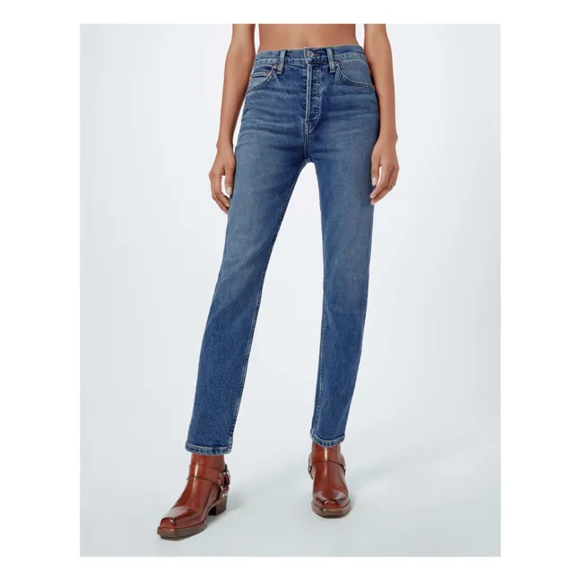 Jeans Slim High Rise Ankle Crop | Chilled indigo