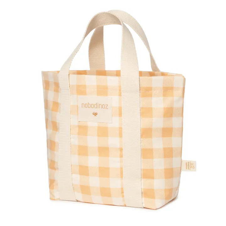 Shopping bag Sunshine | Melon Vichy- Imagen del producto n°3