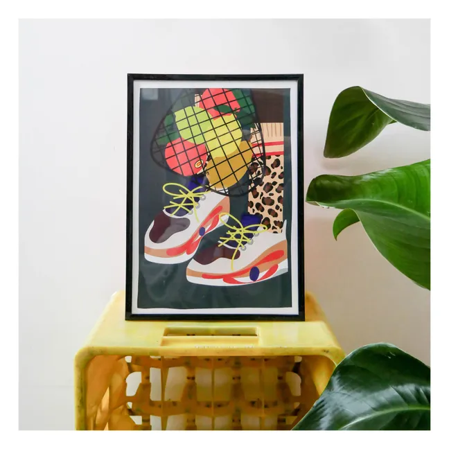 Poster Shoes A4 | Blu