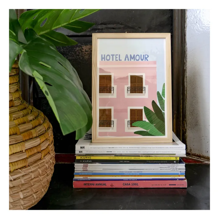 Poster Hôtel Amour A4 | Rosa- Produktbild Nr. 1