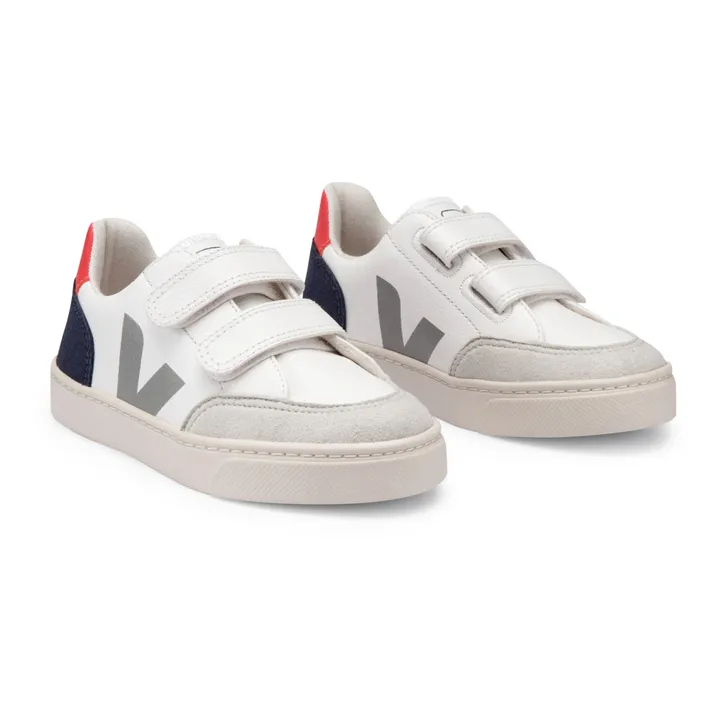 V-12 Leather Velcro Sneakers | Grey- Product image n°1