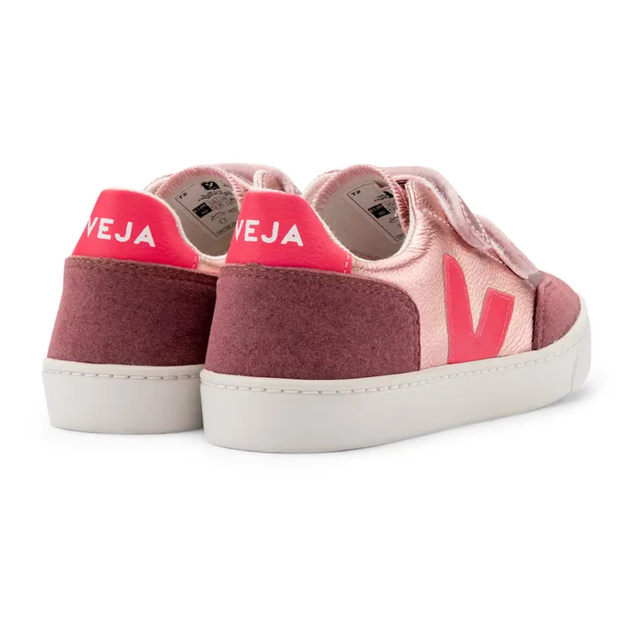 V-12 Leather Velcro Sneakers | Pink Gold- Product image n°2