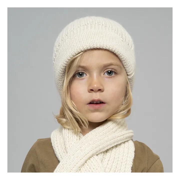 Kozy Alpaca Wool Beanie | White- Product image n°1