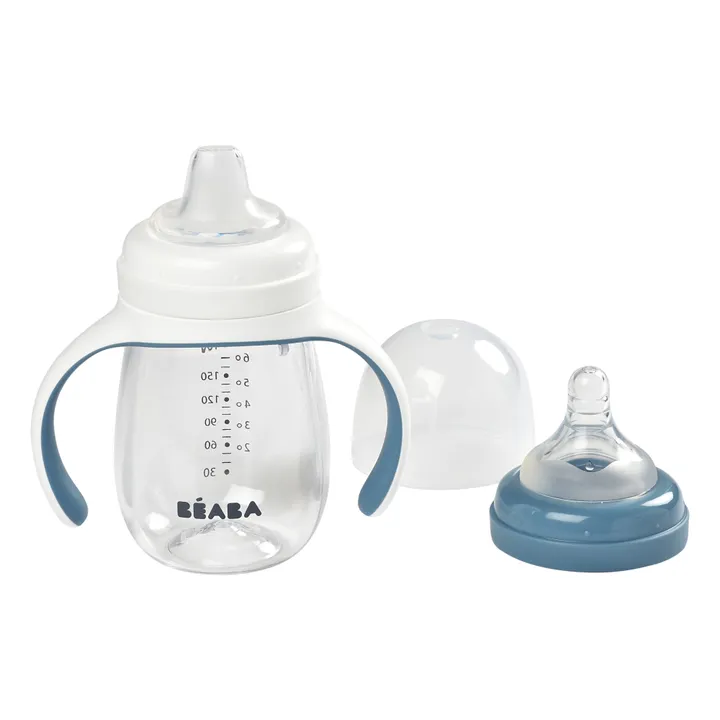 Biberon d'apprentissage 2 en 1- 240 ml | Bleu- Image produit n°2