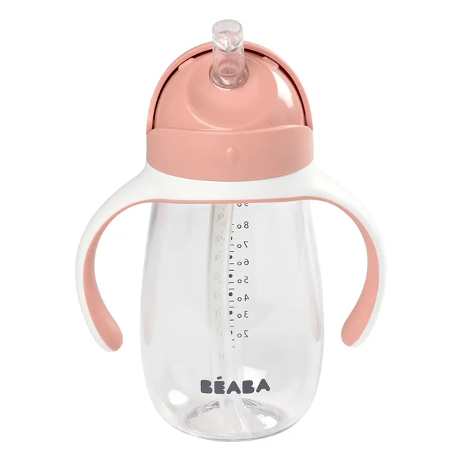 Taza con pajita-300 ml | Rosa Viejo