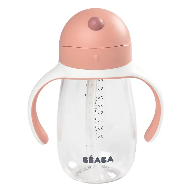 Taza con pajita-300 ml | Rosa Viejo