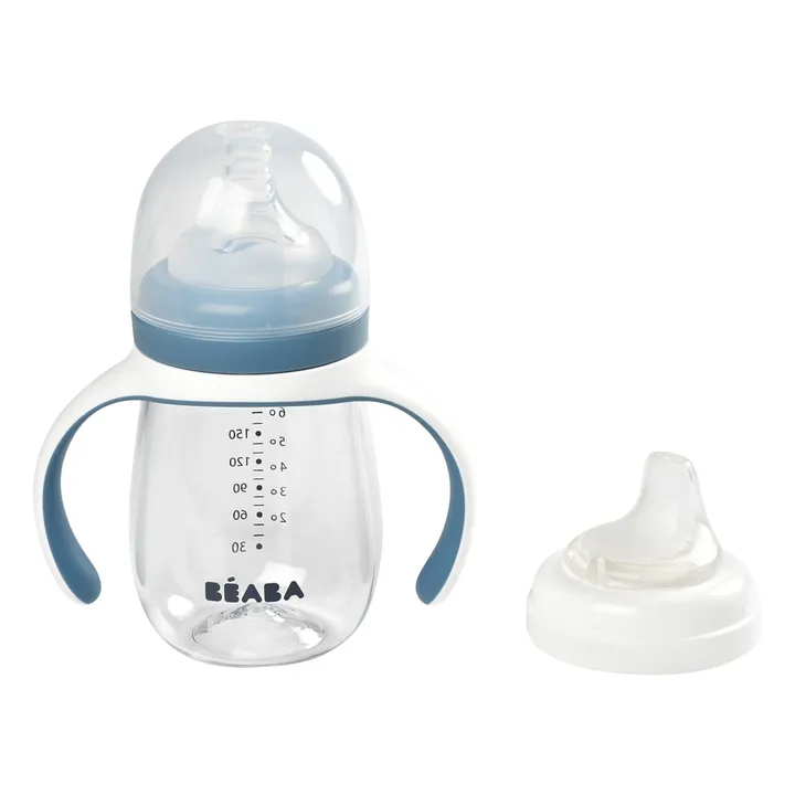 Biberon d'apprentissage 2 en 1- 240 ml | Bleu- Image produit n°1