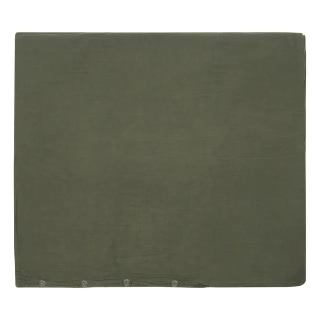 Copripiumino in velo di cotone Dili | Verde militare