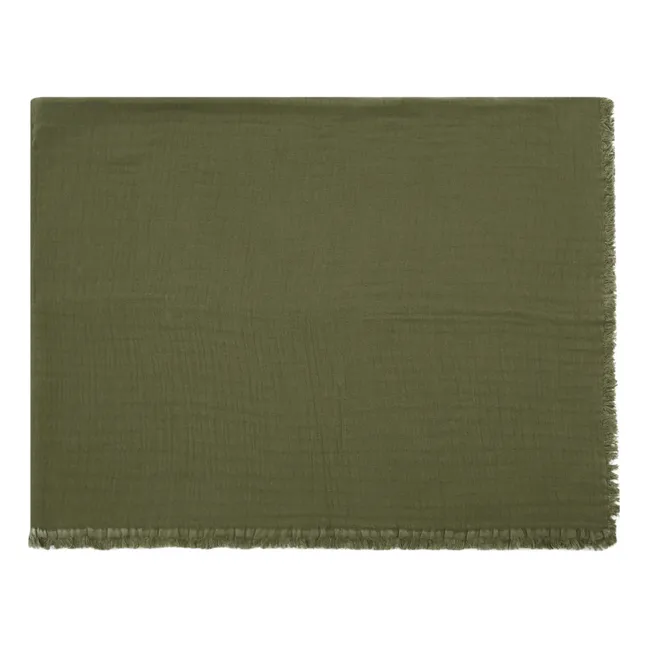 Vanly Cotton Muslin Throw Blanket | Khaki