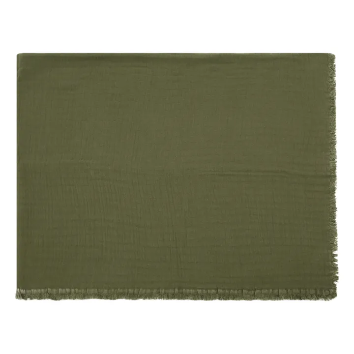 Manta de de algodón Vanly | Verde Kaki- Imagen del producto n°1