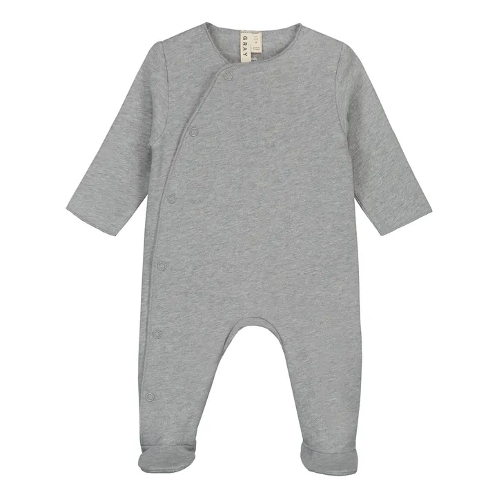 Pyjama Nouveau Né Coton Bio | Gris- Image produit n°0