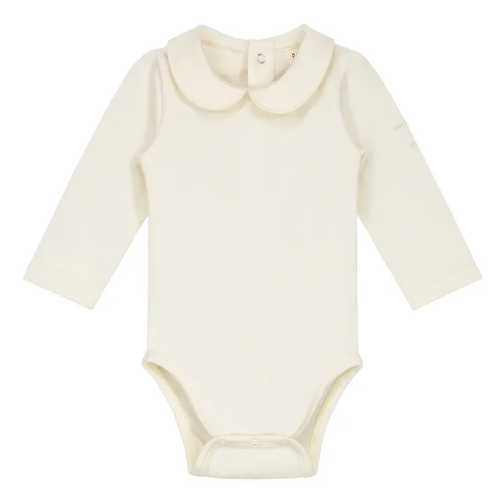 Body Baby Collar in cotone bio | Bianco- Immagine del prodotto n°0