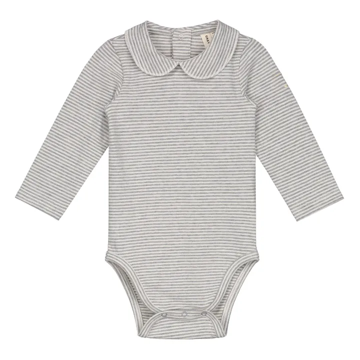 Organic Cotton Baby Bodysuit | Grey- Product image n°0