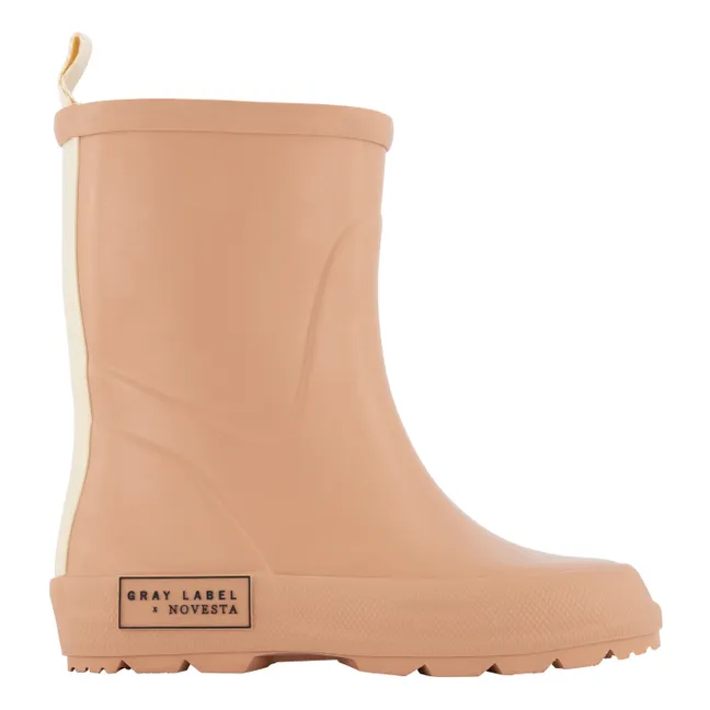 Rain Boots Natural Rubber and Organic Cotton | Pink