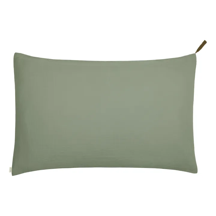 Funda de almohada de algodón orgánico | Sage Green S049- Imagen del producto n°0