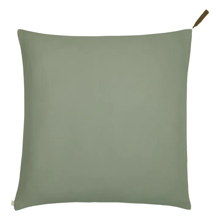 Funda de almohada de algodón orgánico | Sage Green S049- Imagen del producto n°4