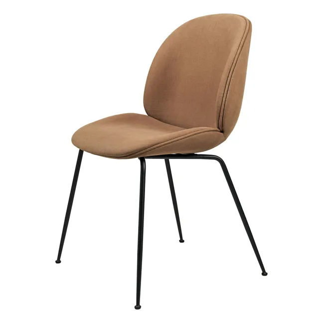 GamFratesi Upholstered Beetle Chair + Black Base | Camel