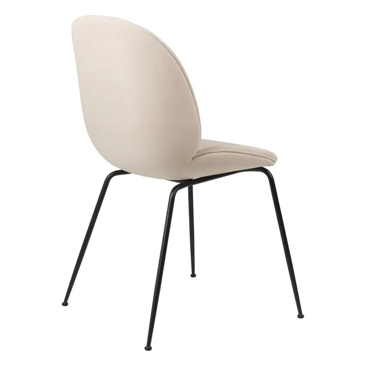 GamFratesi Upholstered Beetle Chair + Black Base  | Beige- Product image n°1