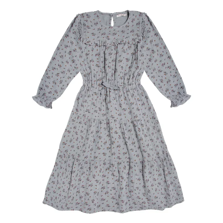 Robe Coton Bio Museline Sarah | Bleu- Image produit n°0