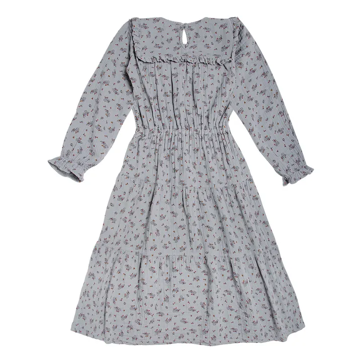 Robe Coton Bio Museline Sarah | Bleu- Image produit n°3