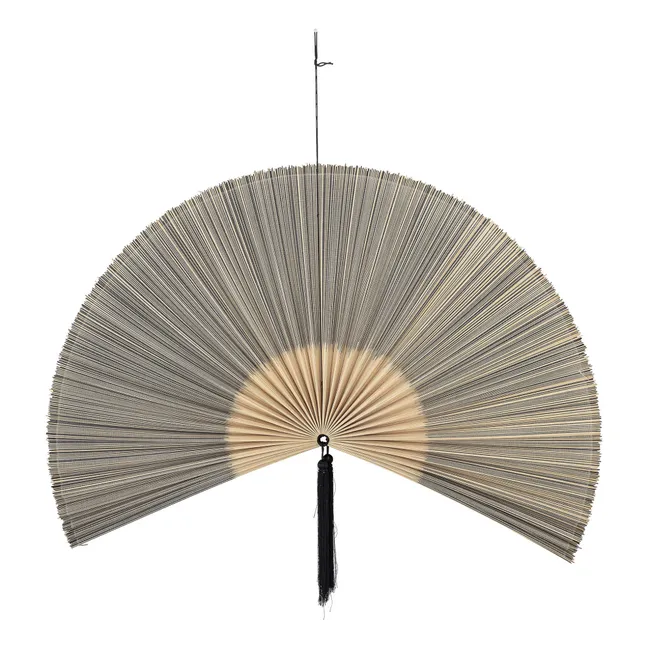 Wand-Dekoration aus Bambus | Schwarz