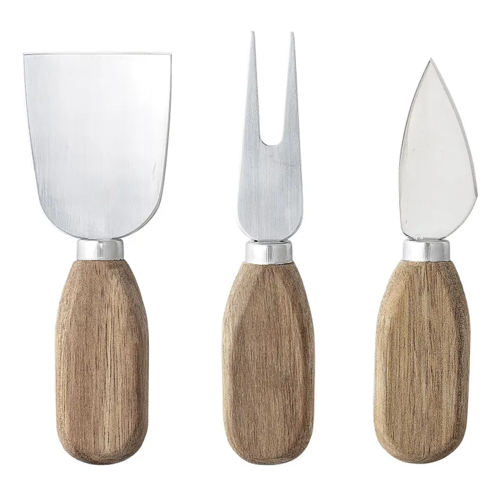 Couverts à fromage en bois d'acacia - Set de 3 | Bois clair- Image produit n°0