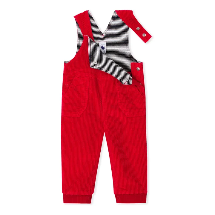 Leno Velour Overalls | Red- Product image n°1