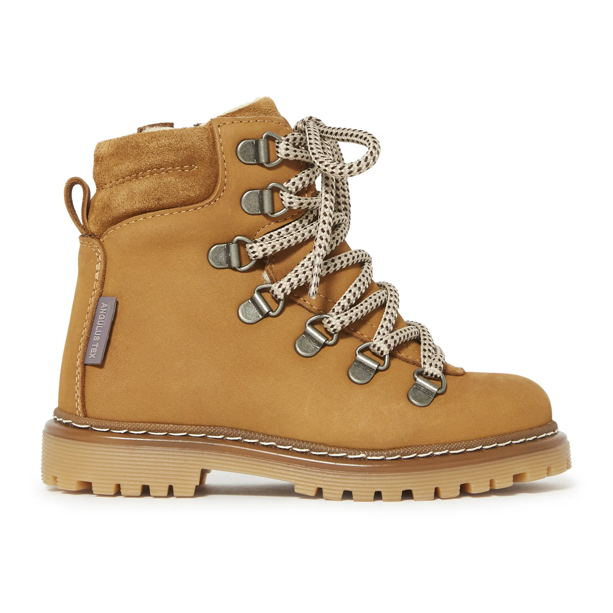 Angulus Camel Furred Lace-Up Boots