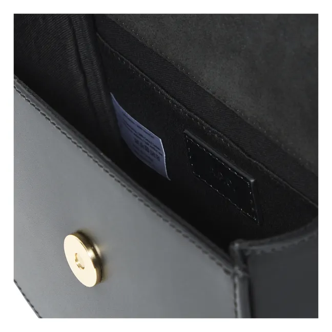 Geneva Mini Smooth Leather Bag | Black