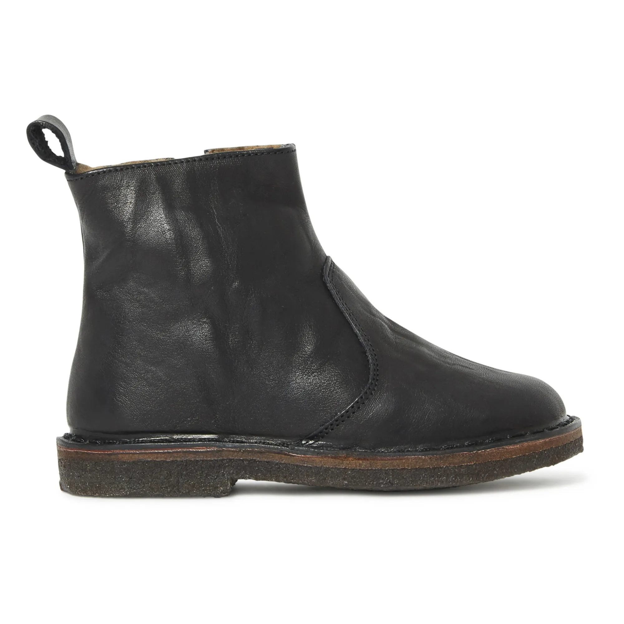 Pèpè Black Fur Zip-Up Boots