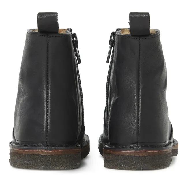 Boots Zippées Fourrées | Noir
