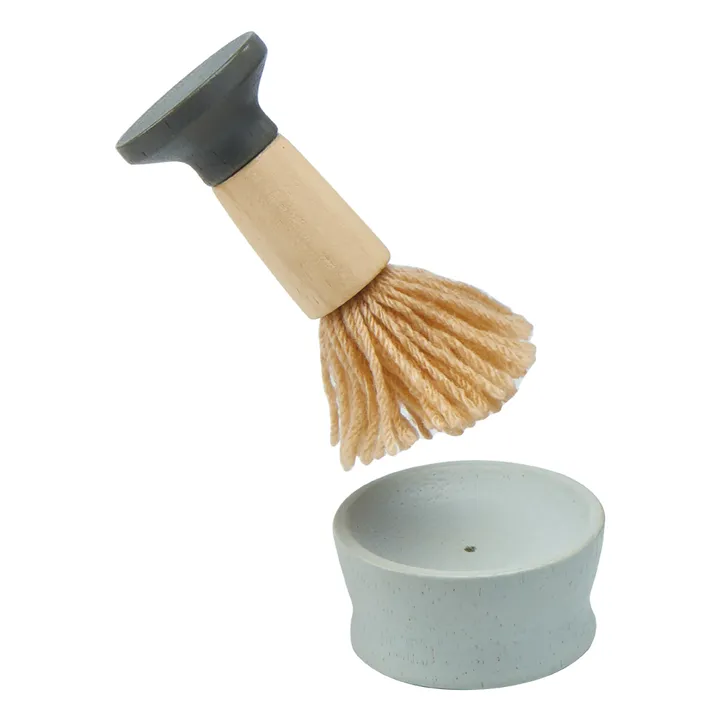 Kit de afeitado de madera de caucho | Azul- Imagen del producto n°5