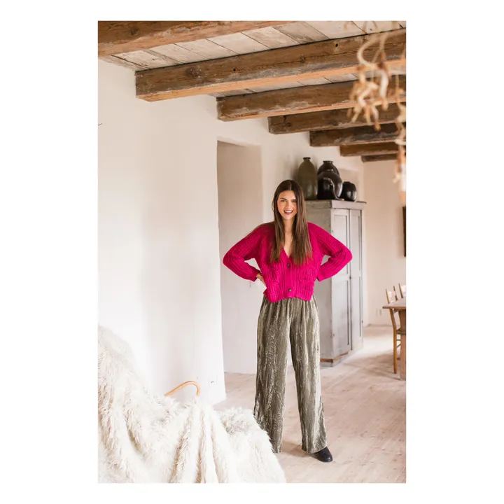 Hose Olivia Velours -Damenkollektion | Khaki- Produktbild Nr. 1
