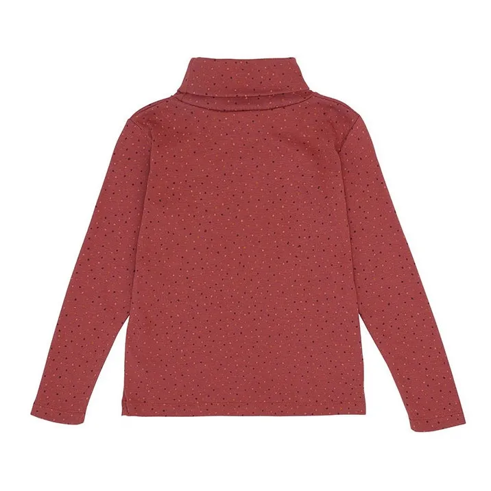 Camiseta cuello alto Ena de algodón orgánico | Rojo ladrillo- Imagen del producto n°1
