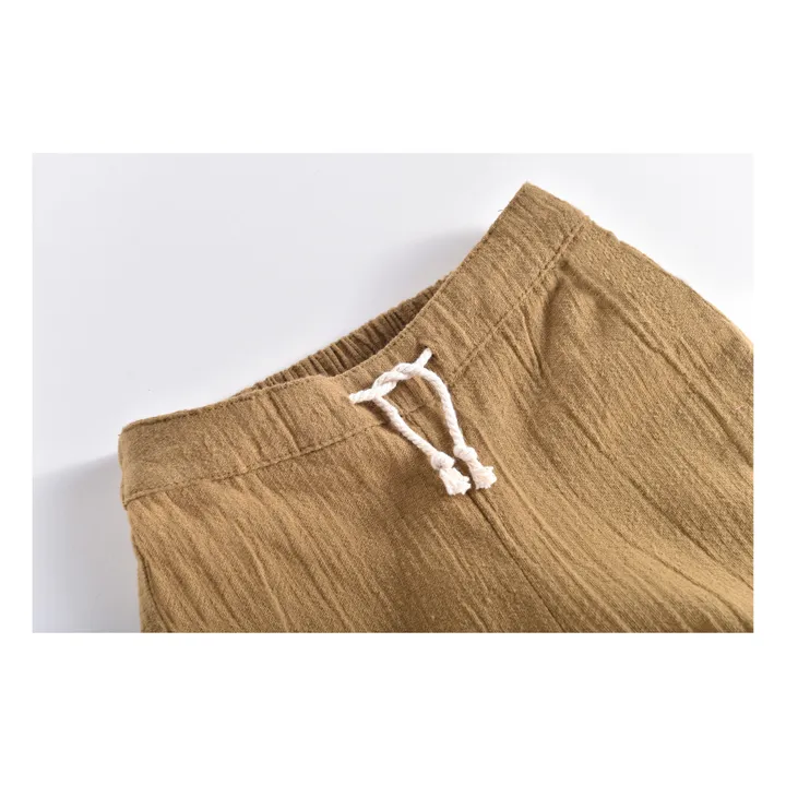 Pantalón Acilu de algodón orgánico con tirantes | Verde Kaki- Imagen del producto n°3
