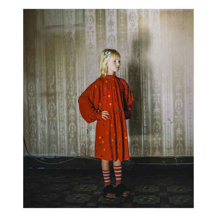 Bobo Choses - Princess Moon Embroidered Dress - Red | Smallable